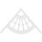 Ekena Millwork Pitch Classic Wagon Wheel Architectural Grade PVC Gable Pediment, 60"W x 35"H x 1"P (14/12) GPP060X035X100CWW - alternate 4